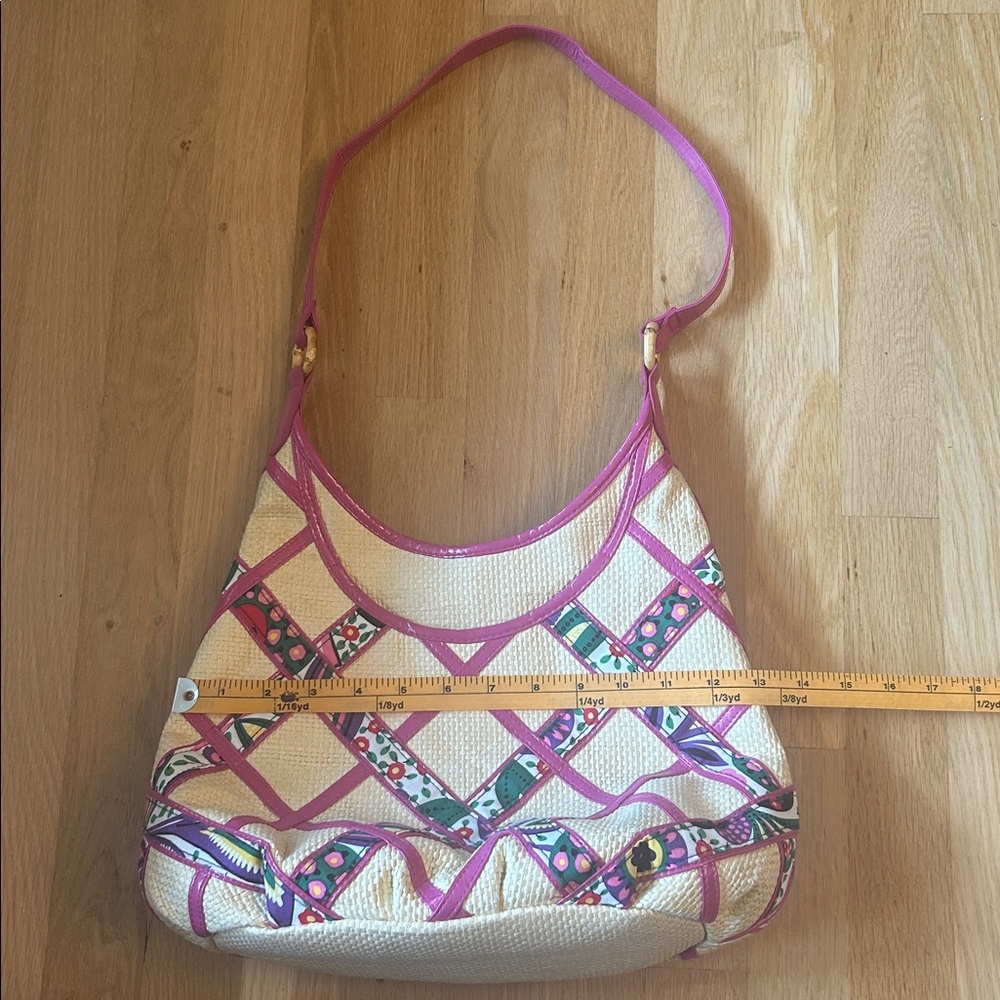 Vera Bradley Purse Viva La Vera Retired Rattan Straw Hobo Shoulder Bag Pink - Picture 4 of 16